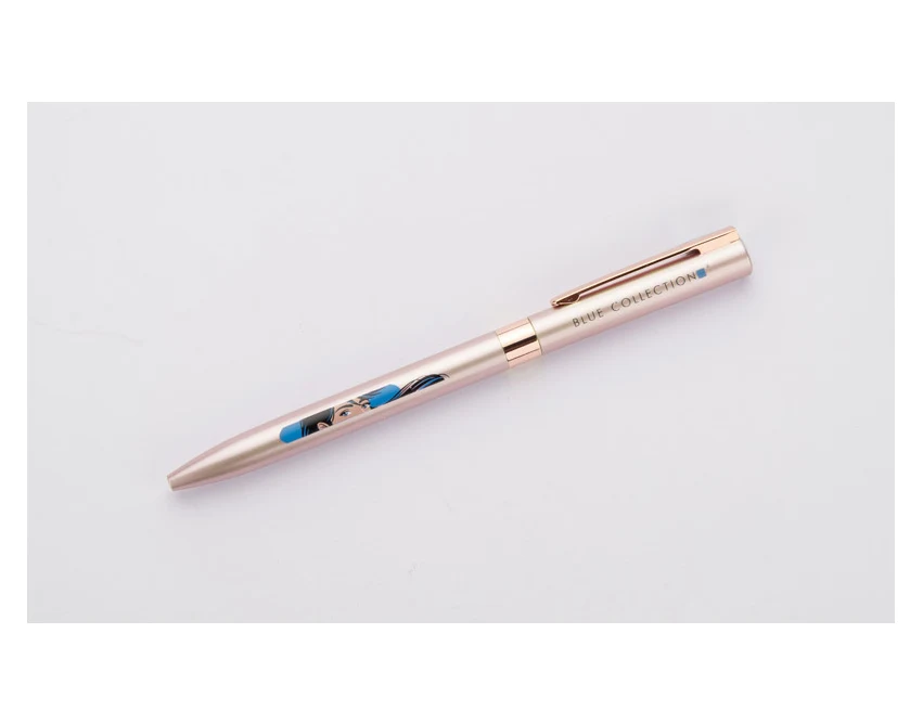 Długopis żelowy GELLE różowe złoto metalowy z logo, elegancki gadżet reklamowy 0,5 mm