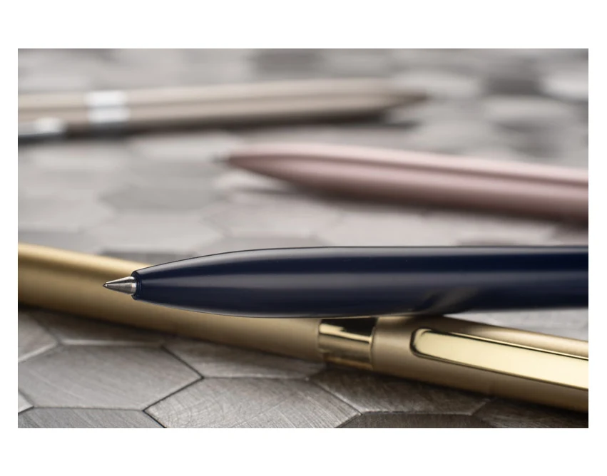 Długopis żelowy GELLE granatowy metalowy 0,5 mm z logo – gadżet firmowy premium