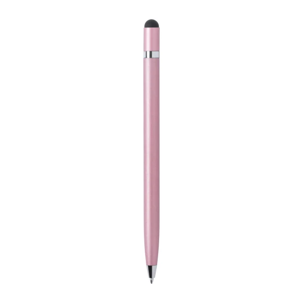 Długopis metalowy z nadrukiem touch pen różowy