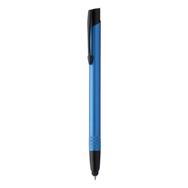 Długopis aluminiowy touchpen z grawerem logo niebieski