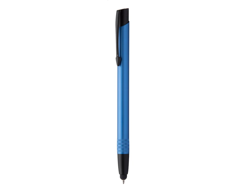 Długopis aluminiowy touchpen z grawerem logo niebieski
