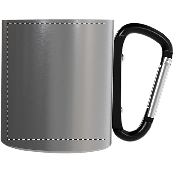Schemat znakowania dla Tampondruk - P3 na gadżecie: Cadisha kubek metalowy z logo 200 ml, czarny uchwyt