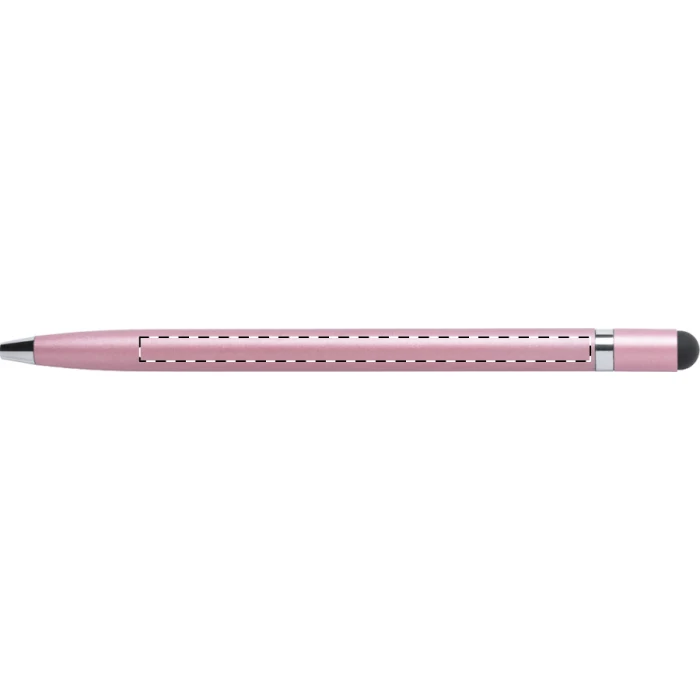 Schemat znakowania dla Grawerowanie laserowe (personalizacja) - NE0 na gadżecie: Długopis metalowy z nadrukiem touch pen różowy