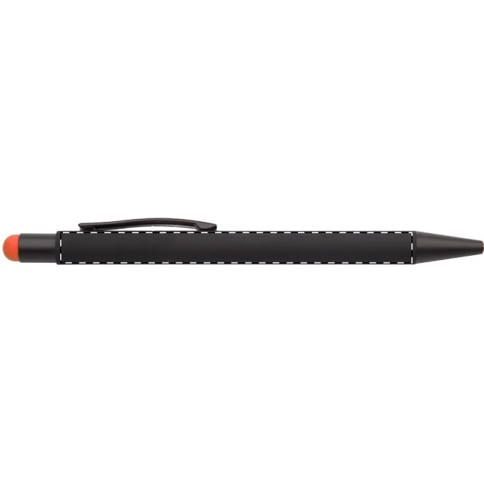 Schemat znakowania dla Nadruk UV (personalizacja) - NUVA na gadżecie: Długopis metalowy z grawerem czarno-pomarańczowy