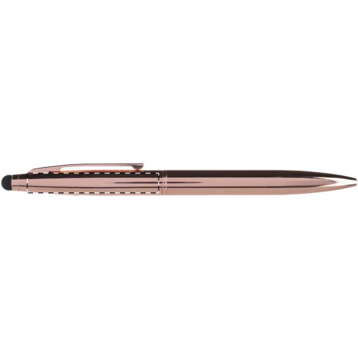 Schemat znakowania dla Grawerowanie laserowe (personalizacja) - NE1 na gadżecie: Metalowy długopis touch pen różowe złoto z logo – elegancki gadżet firmowy, grawer