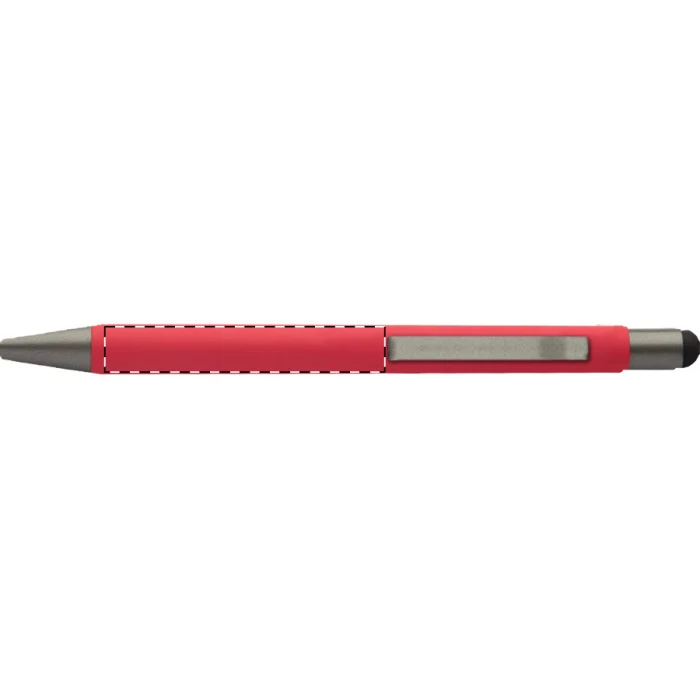 Schemat znakowania dla Nadruk UV (personalizacja) - NUVA na gadżecie: Długopis metalowy z nadrukiem soft-touch stylus