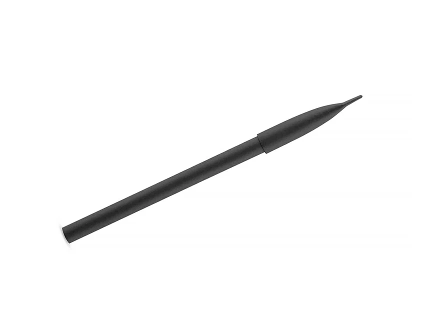 Czarny ekologiczny długopis papierowy PINKO z logo – gadżet biurowy, długopisy reklamowe