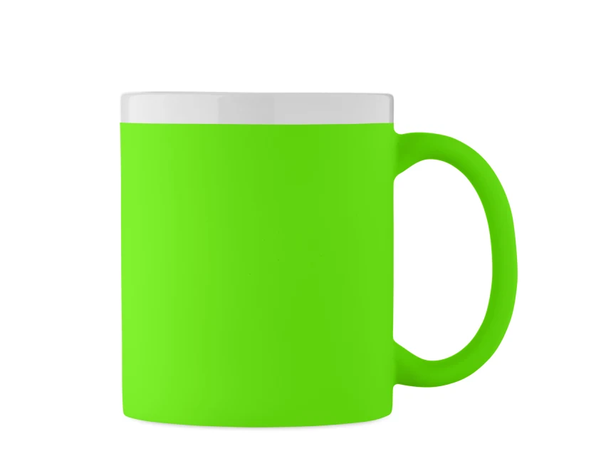 Matowy fluorescencyjny zielony kubek ceramiczny Mugiva 300ml z grawerem logo