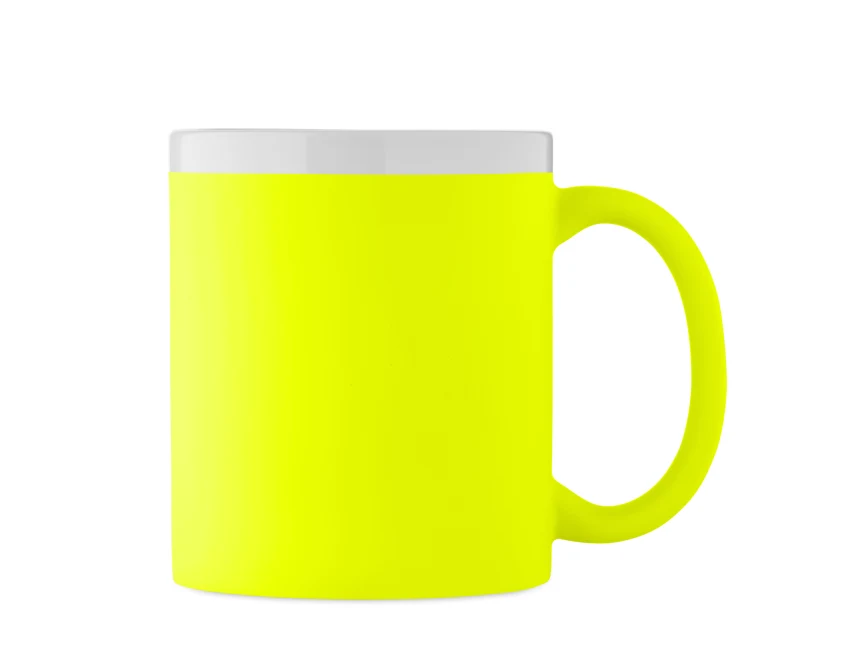 Kubek ceramiczny 300ml Mugiva żółty z grawerem logo - gadżet reklamowy dla firm
