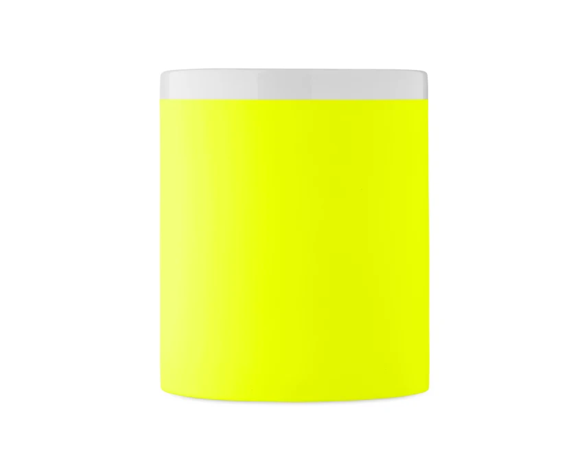 Kubek ceramiczny 300ml Mugiva żółty z grawerem logo - gadżet reklamowy dla firm