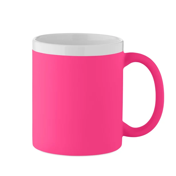 Kubek ceramiczny 300ml Mugiva fuksja z grawerem logo firmy – upominek reklamowy