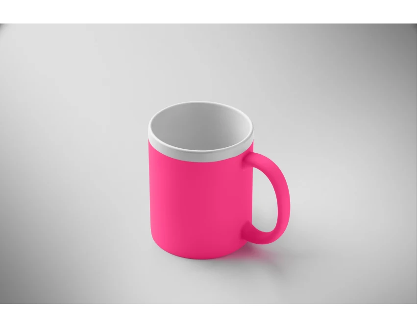Kubek ceramiczny 300ml Mugiva fuksja z grawerem logo firmy – upominek reklamowy