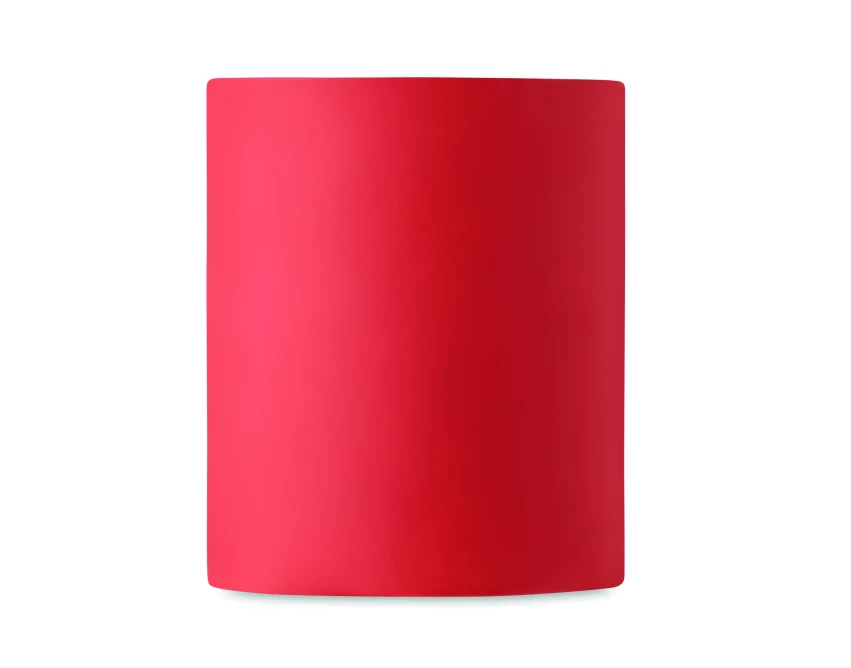 Czerwony matowy kubek ceramiczny 300 ml z grawerem logo – prezent firmowy