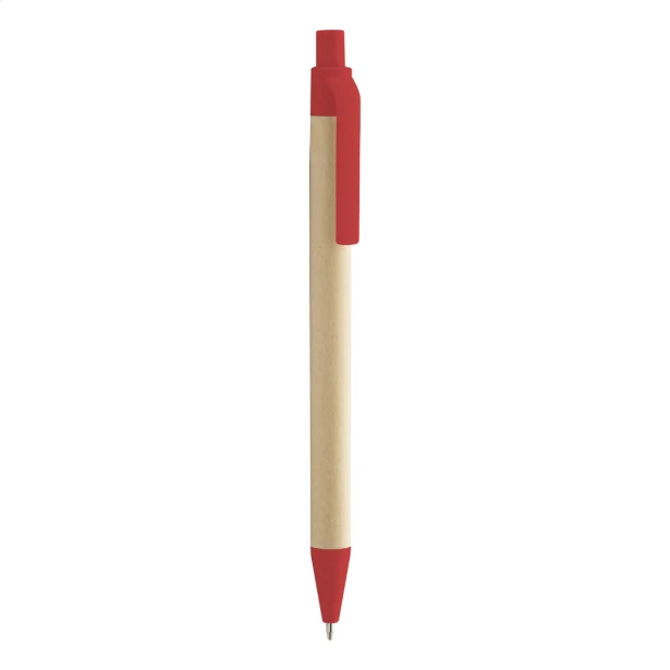 Długopis ekologiczny papier-PLA czerwony z nadrukiem