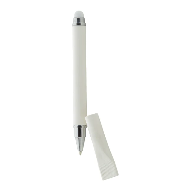 Długopis papierowy biały z logo Touch Pen