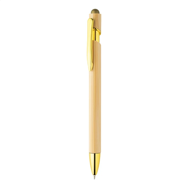 Długopis bambusowy stylus, złote detale
