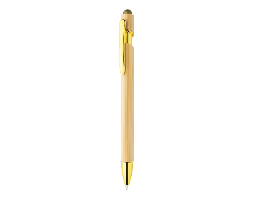 Długopis bambusowy stylus, złote detale