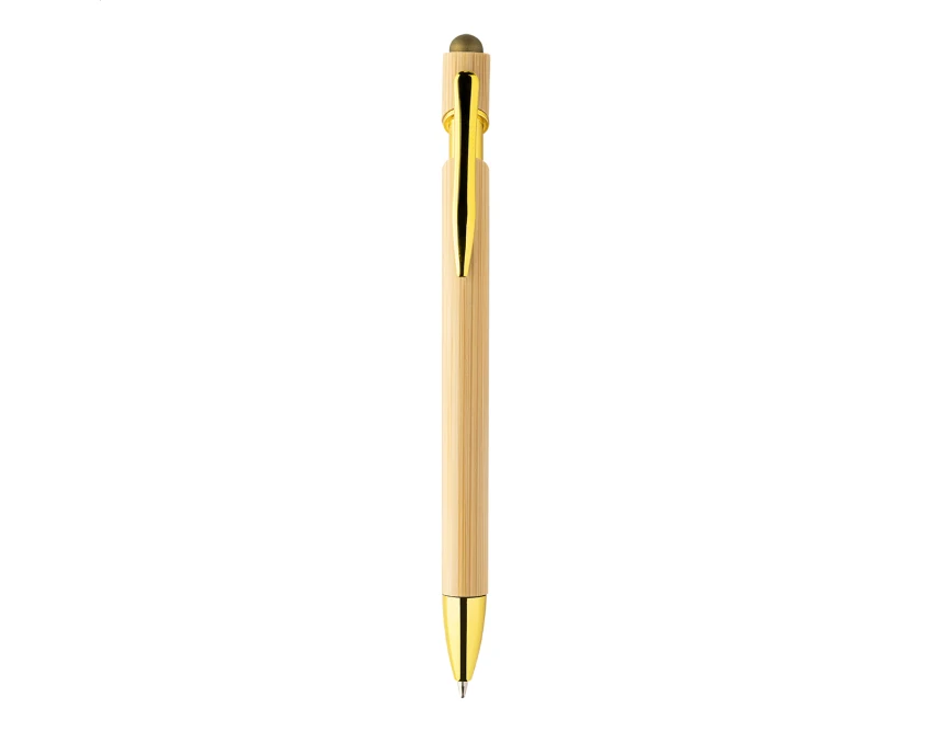 Długopis bambusowy stylus, złote detale