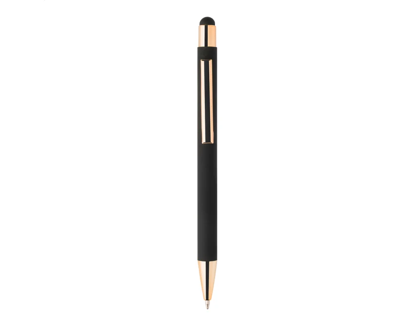 Długopis z recyklingu Róża, efekt lustra, grawer logo – firmowy touch pen premium