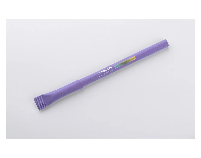Fioletowy długopis papierowy PINKO z logo 1.0 mm – ekologiczny gadżet reklamowy
