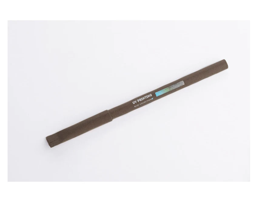 Brązowy ekologiczny długopis papierowy PINKO z logo 1.0 mm – upominek firmowy