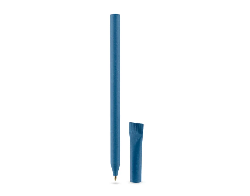 Niebieski długopis papierowy PINKO z logo 1.0 mm – ekologiczny gadżet firmowy
