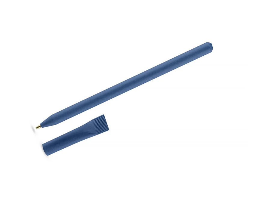 Niebieski długopis papierowy PINKO z logo 1.0 mm – ekologiczny gadżet firmowy