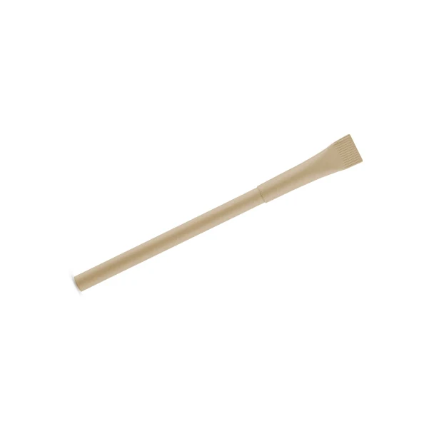 Naturalny beżowy długopis papierowy PINKO z logo 1.0 mm – ekologiczny gadżet firmowy