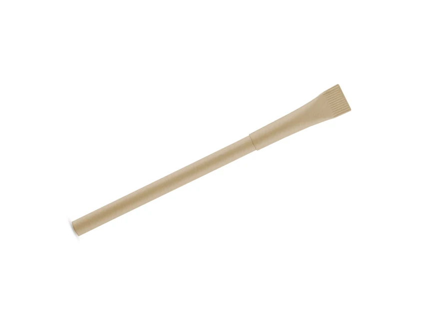 Naturalny beżowy długopis papierowy PINKO z logo 1.0 mm – ekologiczny gadżet firmowy