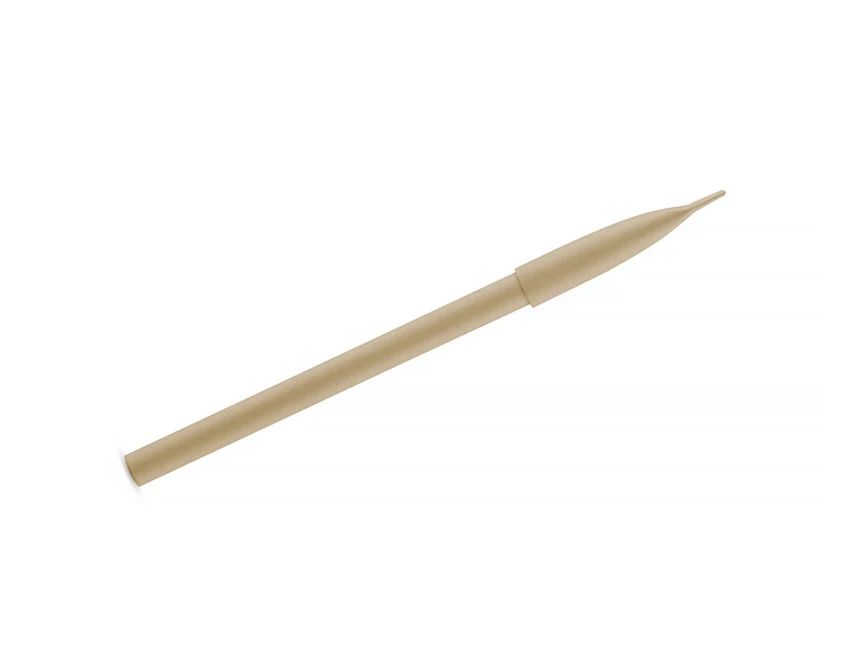 Naturalny beżowy długopis papierowy PINKO z logo 1.0 mm – ekologiczny gadżet firmowy