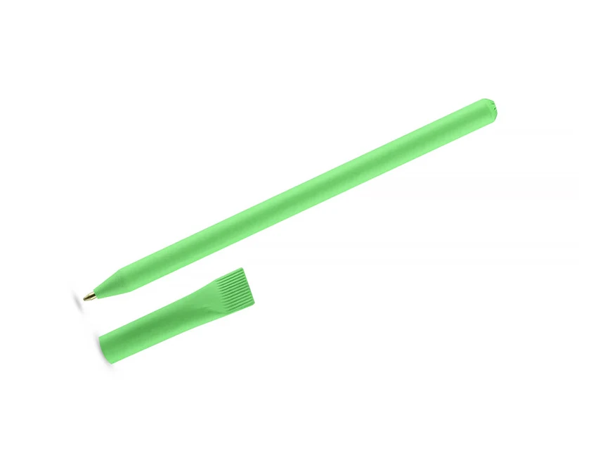 Jasnozielony długopis papierowy PINKO z logo 1.0 mm – ekologiczny gadżet firmowy