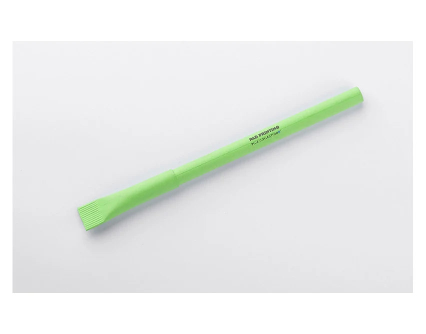 Jasnozielony długopis papierowy PINKO z logo 1.0 mm – ekologiczny gadżet firmowy