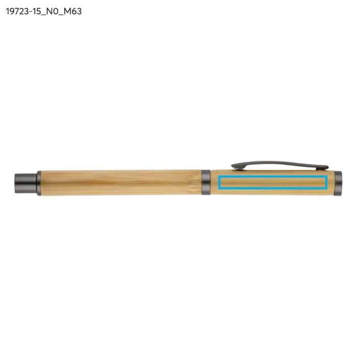 Schemat znakowania dla Tampondruk - N0 na gadżecie: Długopis bambusowy DENI z grafitową skuwką, czarny wkład – gadżet eko z logo