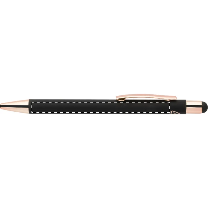 Schemat znakowania dla Nadruk UV (personalizacja) - NUVA na gadżecie: Długopis z recyklingu Róża, efekt lustra, grawer logo – firmowy touch pen premium