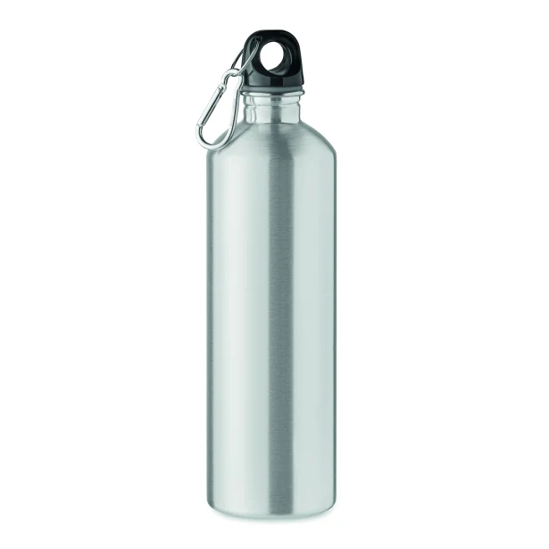 Bidon reklamowy 750 ml srebrny mat z recyklingu, stal z logo firmy, nadruk sublimacyjny