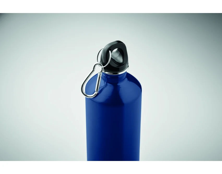 Bidon stalowy 750ml francuski granat z logo firmy – ekologiczny gadżet reklamowy