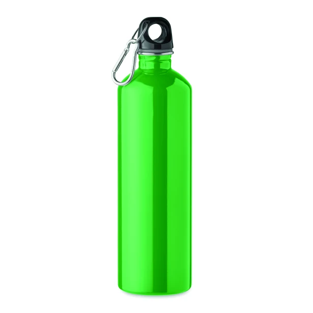 Bidon sportowy 750 ml zielony z własnym nadrukiem – stal z recyklingu, prezent firmowy