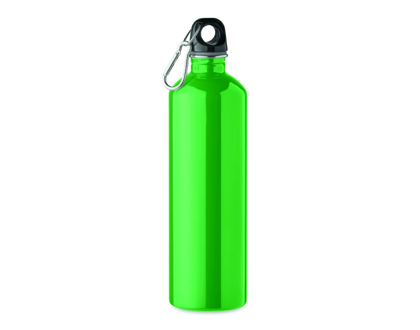 Bidon sportowy 750 ml zielony z własnym nadrukiem – stal z recyklingu, prezent firmowy