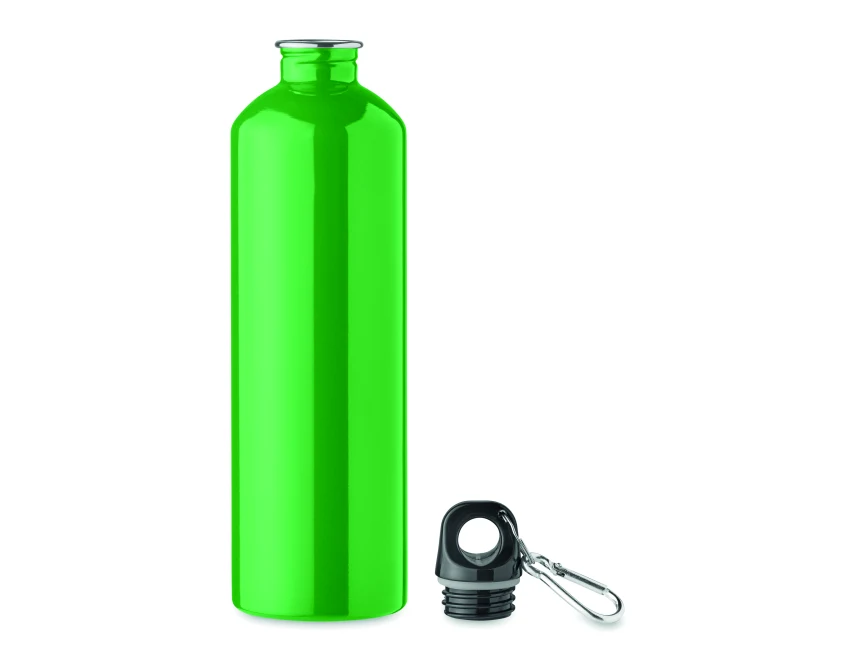 Bidon sportowy 750 ml zielony z własnym nadrukiem – stal z recyklingu, prezent firmowy