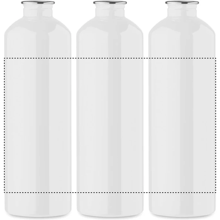 Schemat znakowania dla Grawerowanie laserowe 360° - RL na gadżecie: Biały bidon reklamowy 750 ml z recyklingu z karabińczykiem, nadruk logo – bidon z nadrukiem
