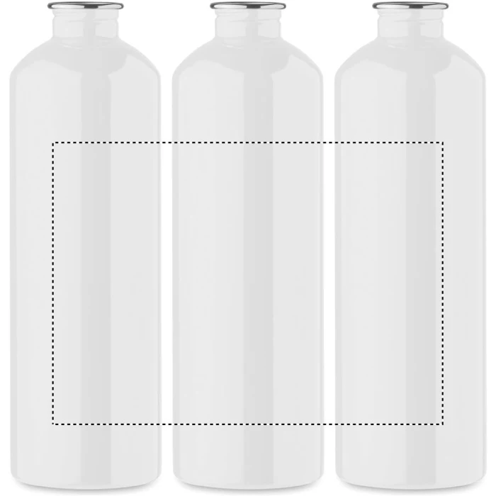 Schemat znakowania dla Sitodruk 360° - RS5 na gadżecie: Biały bidon reklamowy 750 ml z recyklingu z karabińczykiem, nadruk logo – bidon z nadrukiem