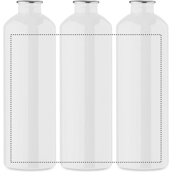 Schemat znakowania dla Sublimacja - TS3 na gadżecie: Biały bidon reklamowy 750 ml z recyklingu z karabińczykiem, nadruk logo – bidon z nadrukiem