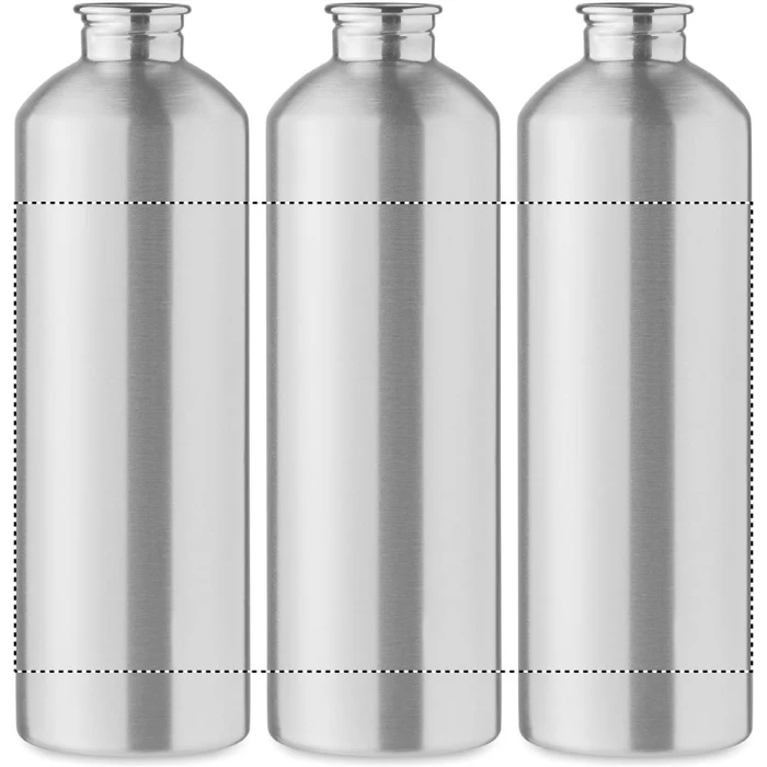 Schemat znakowania dla Grawerowanie laserowe 360° - RL na gadżecie: Bidon reklamowy 750 ml srebrny mat z recyklingu, stal z logo firmy, nadruk sublimacyjny