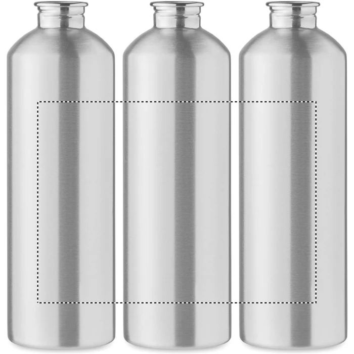 Schemat znakowania dla Sitodruk 360° - RS5 na gadżecie: Bidon reklamowy 750 ml srebrny mat z recyklingu, stal z logo firmy, nadruk sublimacyjny