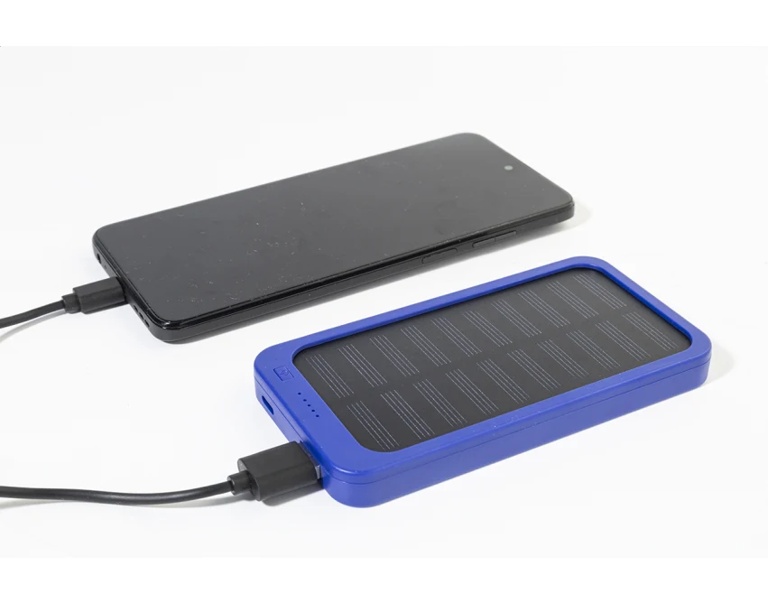 RABS powerbank z ładowaniem solarnym niebieski