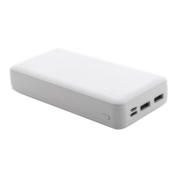 Mocny powerbank RABS 20000 mAh biały ABS