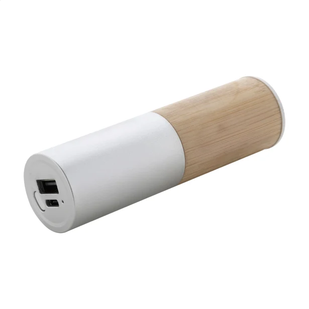Powerbank 2600 mAh z recyklingu aluminium i bambusa