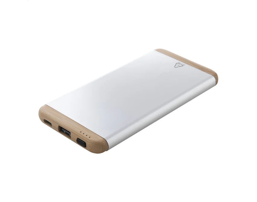 Powerbank ekologiczny 5000 mAh z bambusa i aluminium