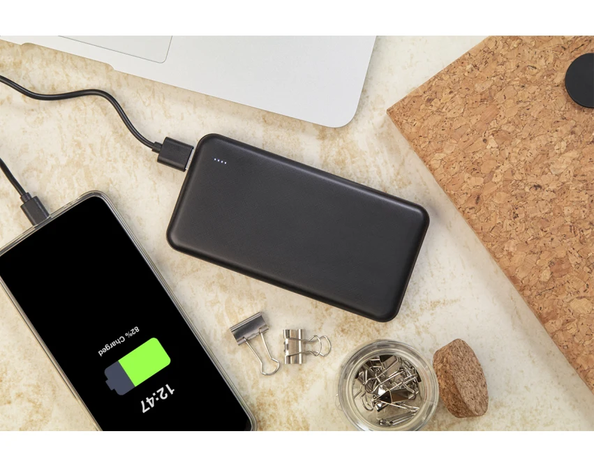 RABS eko powerbank 10000 mAh z recyklingowanego ABS