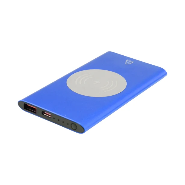 Powerbank bezprzewodowy 15W aluminiowy z recyklingu